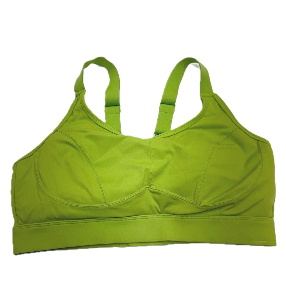 FancySkin Sports Bra Womens Large Green Athleisure Activewear